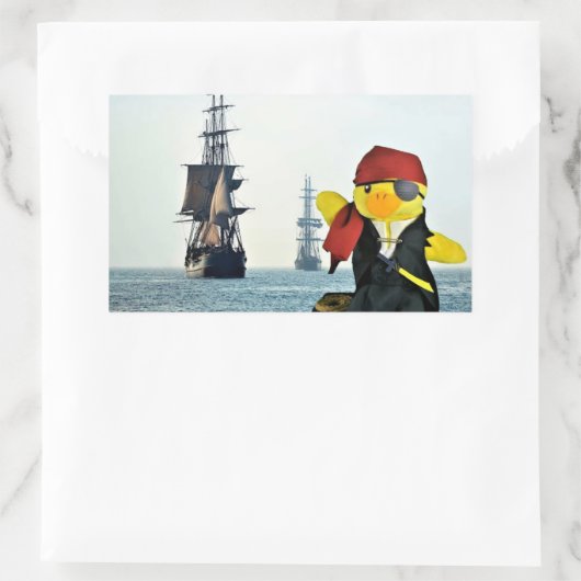 Danny Duck de Pirate Retangular Sticker (Tas)