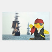 Danny Duck de Pirate Retangular Sticker (Voorkant)