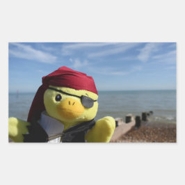 Danny Duck de Pirate Retangular Sticker