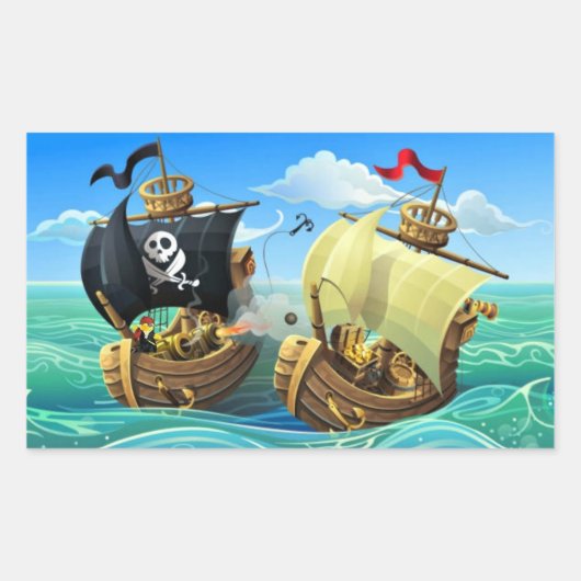 Danny Duck de Pirate Retangular Sticker (Voorkant)