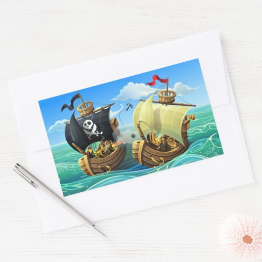 Danny Duck de Pirate Retangular Sticker (Envelop)