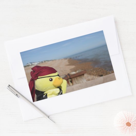 Danny Duck de Pirate Retangular Sticker (Envelop)
