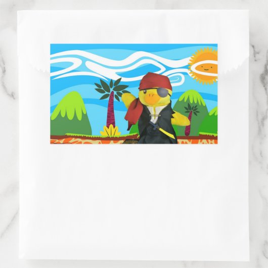 Danny Duck de Pirate Retangular Sticker (Tas)