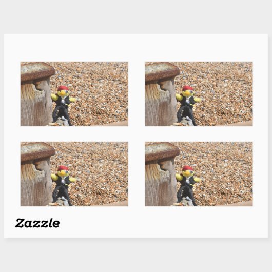 Danny Duck de Pirate Retangular Sticker (Vel)