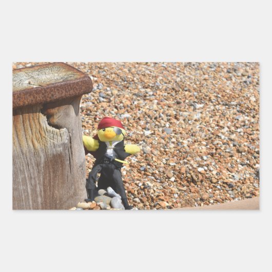 Danny Duck de Pirate Retangular Sticker (Voorkant)