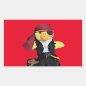 Danny Duck de Pirate Retangular Sticker (Voorkant)