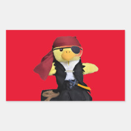 Danny Duck de Pirate Retangular Sticker