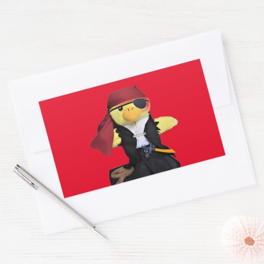 Danny Duck de Pirate Retangular Sticker (Envelop)