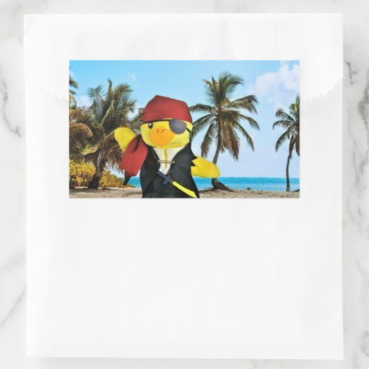 Danny Duck de Pirate Retangular Sticker (Tas)