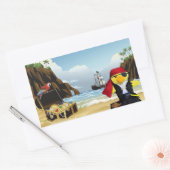 Danny Duck de Pirate Retangular Sticker (Envelop)