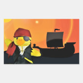 Danny Duck de Pirate Retangular Sticker (Voorkant)