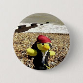 Danny Duck de piratenButton Ronde Button 5,7 Cm (Voorkant)