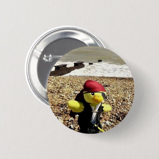 Danny Duck de piratenButton Ronde Button 5,7 Cm (Voorkant /achterkant)