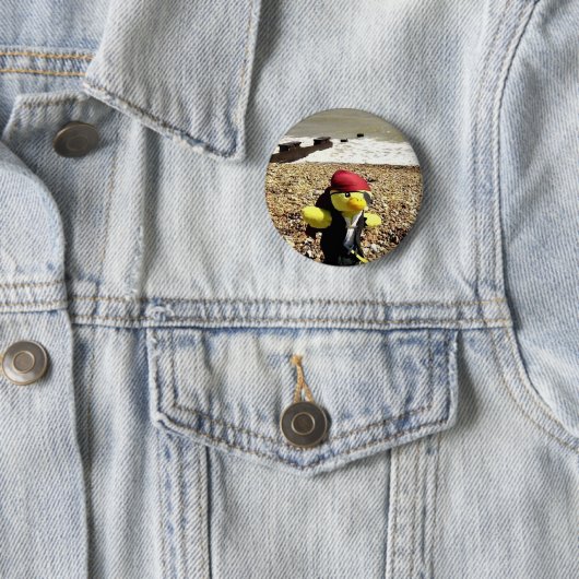 Danny Duck de piratenButton Ronde Button 5,7 Cm (In situ)