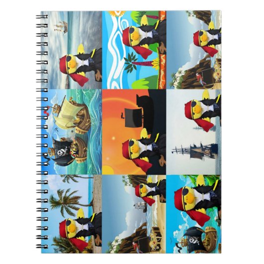 Danny Duck het Pirate Collage Notitieboek (Voorkant)