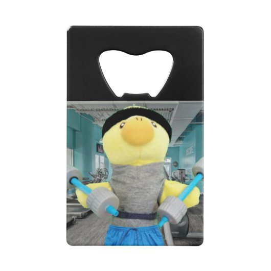 Danny Duck in de Gym Creditkaart Flessenopener (Voorkant)