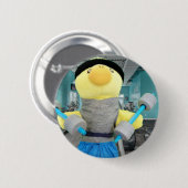 Danny Duck in de Gym Ronde Button 5,7 Cm (Voorkant /achterkant)