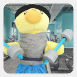 Danny Duck in de sportschool Sticker