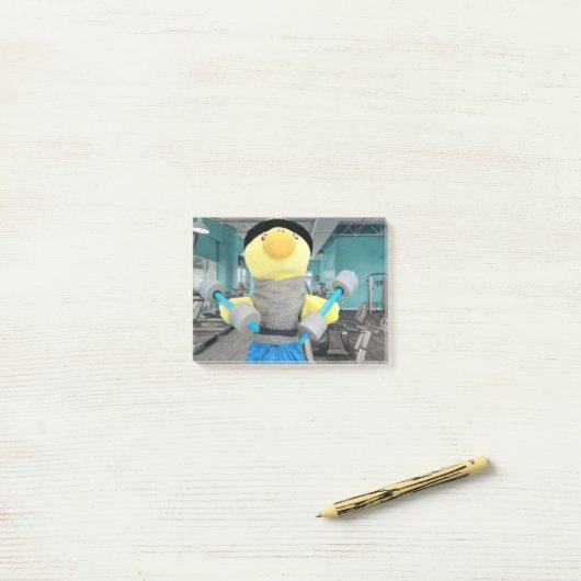 Danny Duck in the Gym Post-it® Notes (Op bureau)