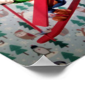 Danny Duck Kerstman. Boomornament Poster (Hoek)