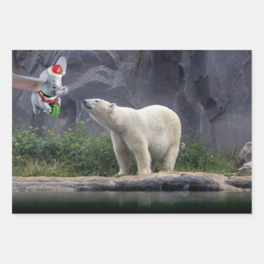 Danny Duck Santa. Boom-versiering Inpakpapier Vel (Voorkant 3)