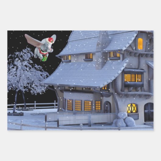 Danny Duck Santa. Boom-versiering Inpakpapier Vel (Voorkant 2)