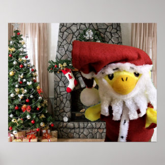 Danny Duck Santa Kerst Poster