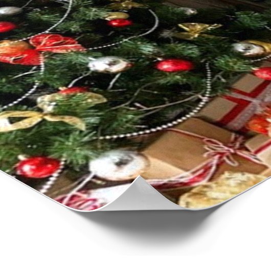 Danny Duck Santa KerstPoster Poster (Hoek)