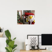 Danny Duck Santa KerstPoster Poster (Thuiskantoor)