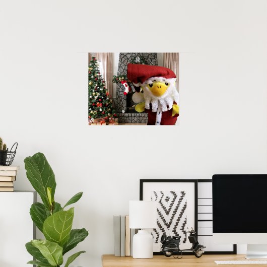 Danny Duck Santa KerstPoster Poster (Thuiskantoor)