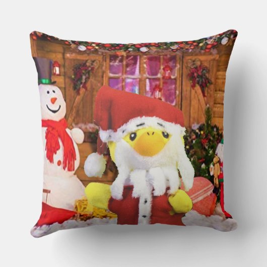 Danny Duck Santa KerstSierkussen Kussen (Achterkant)