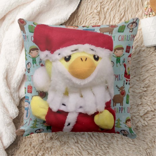 Danny Duck Santa KerstSierkussen Kussen (Deken)