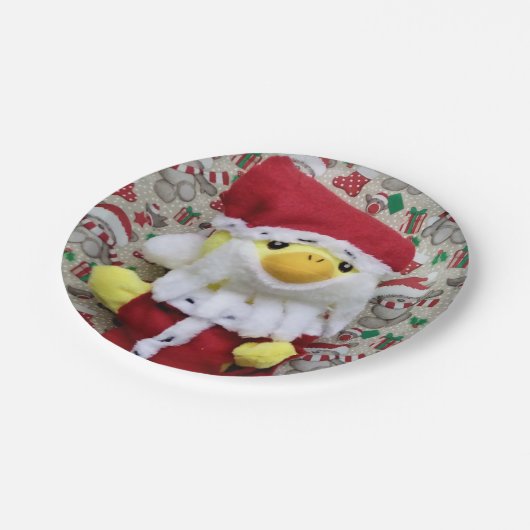 Danny Duck Santa. Papieren Bordjes (Gekanteld)