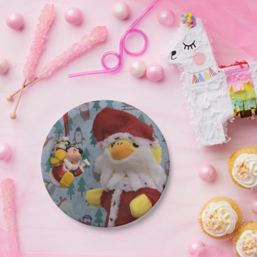 Danny Duck Santa. Papieren Bordjes (Feest)