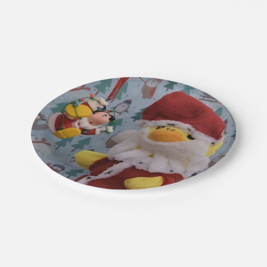 Danny Duck Santa. Papieren Bordjes (Gekanteld)