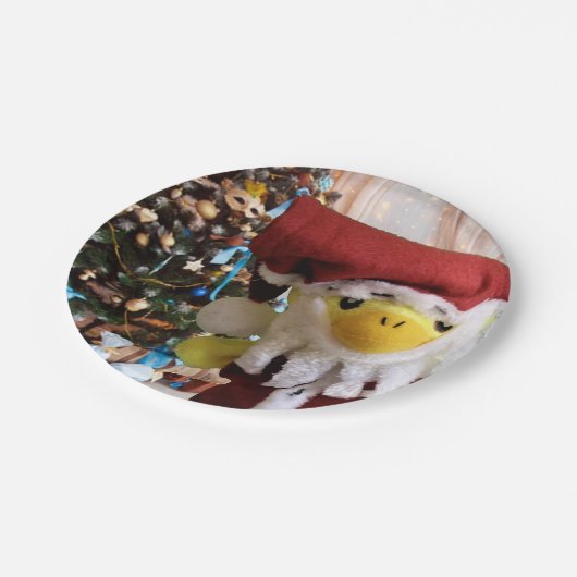 Danny Duck Santa. Papieren Bordjes (Gekanteld)