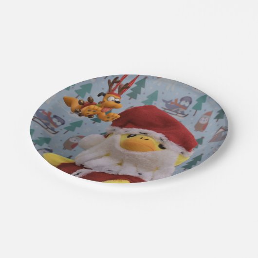 Danny Duck Santa. Papieren Bordjes (Gekanteld)