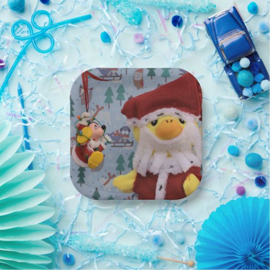 Danny Duck Santa. Papieren Bordjes (Feest)