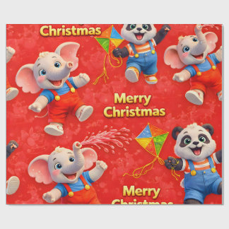 Danny en Dave Prettig Kerstmis feestelijke inpakki Cadeaupapier