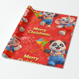 Danny en Dave Prettig Kerstmis feestelijke inpakki Cadeaupapier
