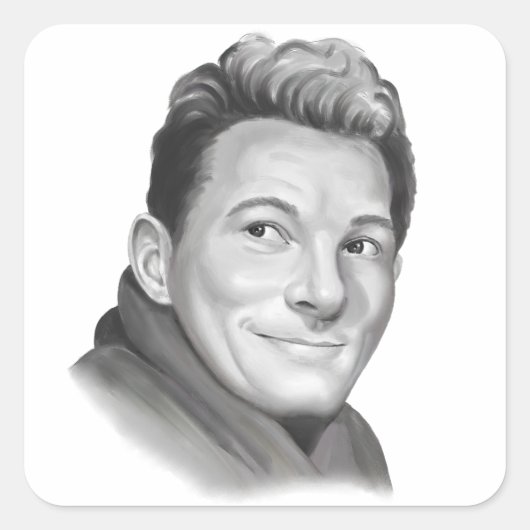 Danny Kaye Vierkante Sticker (Voorkant)
