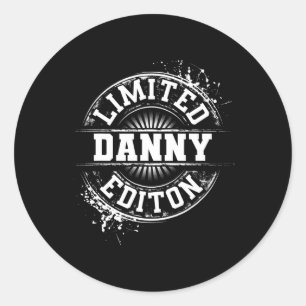 Danny Limited Edition Grappige gepersonaliseerde n Ronde Sticker