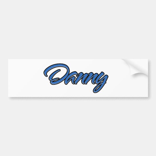Danny Name blue Aufkleber Sticker Autoaufkleber (Voorkant)