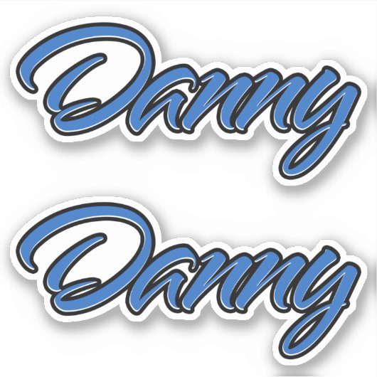 Danny Name blue Aufkleber Sticker Stickerset (Voorkant)