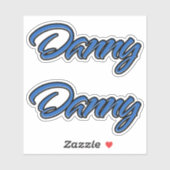 Danny Name blue Aufkleber Sticker Stickerset (Vel)