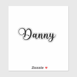 Danny Name - Handgeschreven kalligrafie Sticker