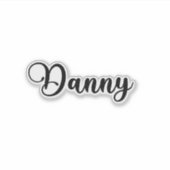 Danny Name - Handgeschreven kalligrafie Sticker (Voorkant)