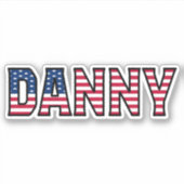 Danny Name Vorname USA Sticker Stickerset (Voorkant)