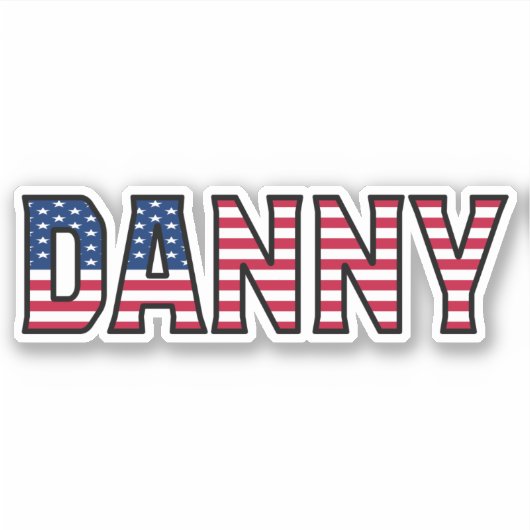 Danny Name Vorname USA Sticker Stickerset (Voorkant)