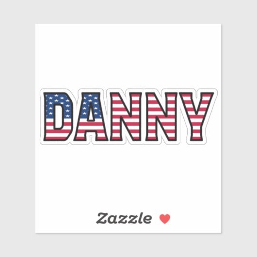 Danny Name Vorname USA Sticker Stickerset (Vel)